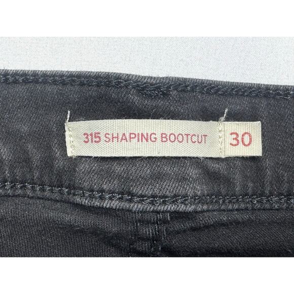 Levi's 315 Women's Shaping Bootcut Black Stretch Denim Jeans - 30x30 (30x29) - Picture 4 of 6